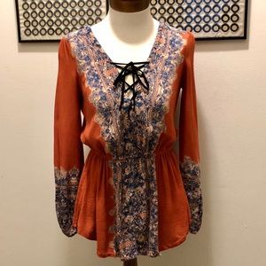 Free People Anthropologie Hippie Boho Top XSmall
